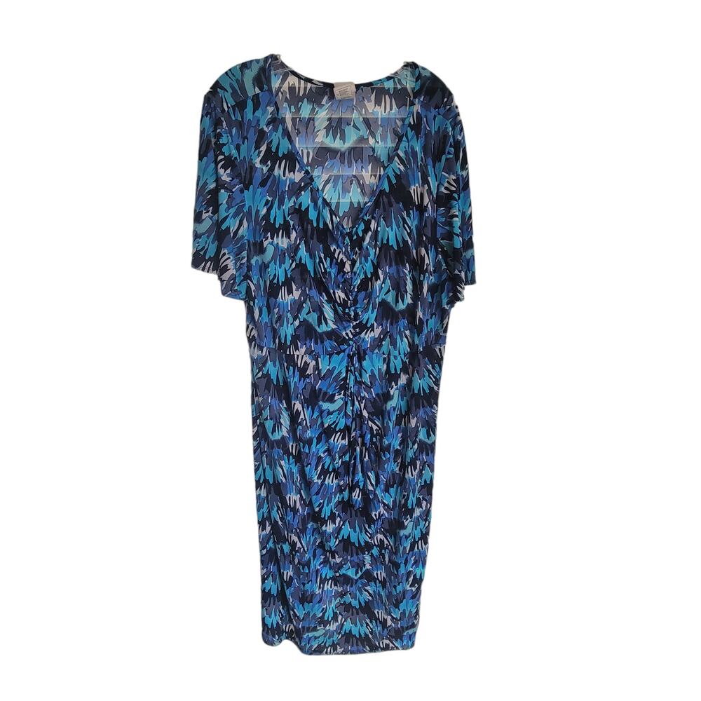 JMS‎ Women's Dress Size 2X Colorful Semi Sheer Maxi Length Comfortable